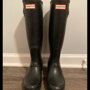 Tall black Hunter boots